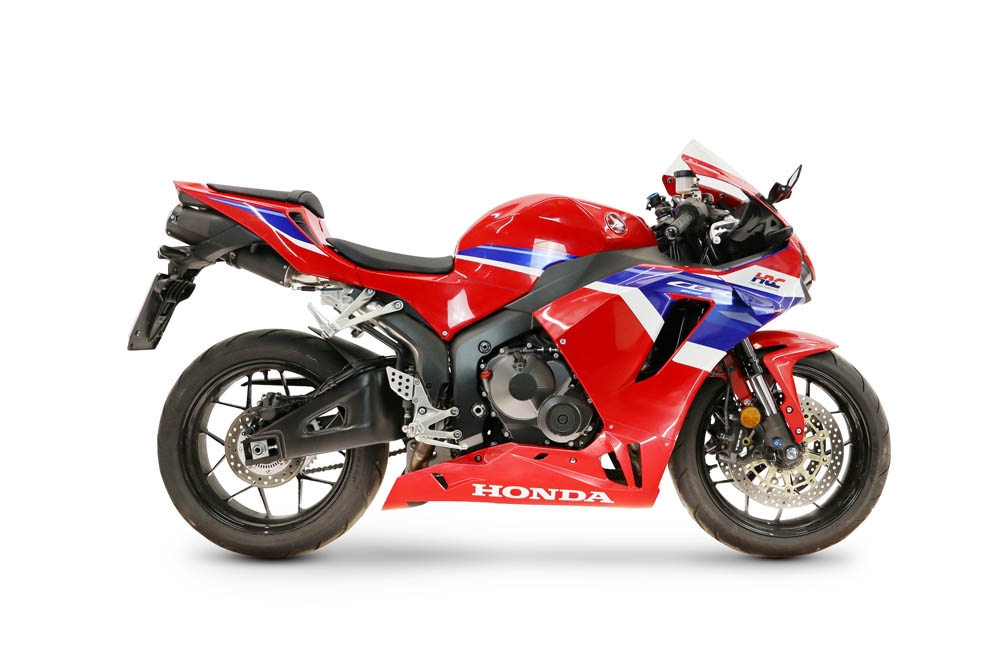 GPR pot echappement compatible avec Honda Cbr 600 Rr 2024-2026, M3 Black Titanium, Pot d'échappement complet racing, compris de collecteur et db killer amovible, sans homologation 