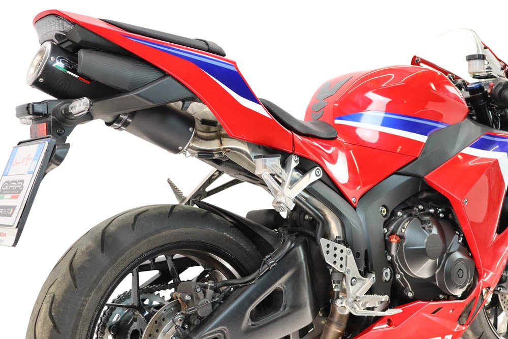 GPR pot echappement compatible avec Honda Cbr 600 Rr 2024-2026, M3 Black Titanium, Pot d'échappement complet racing, compris de collecteur et db killer amovible, sans homologation 