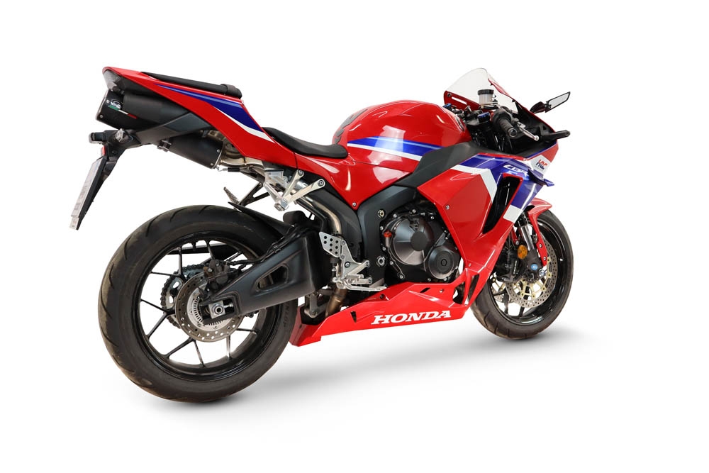 GPR pot echappement compatible avec Honda Cbr 600 Rr 2024-2026, M3 Black Titanium, Pot d'échappement complet racing, compris de collecteur et db killer amovible, sans homologation 