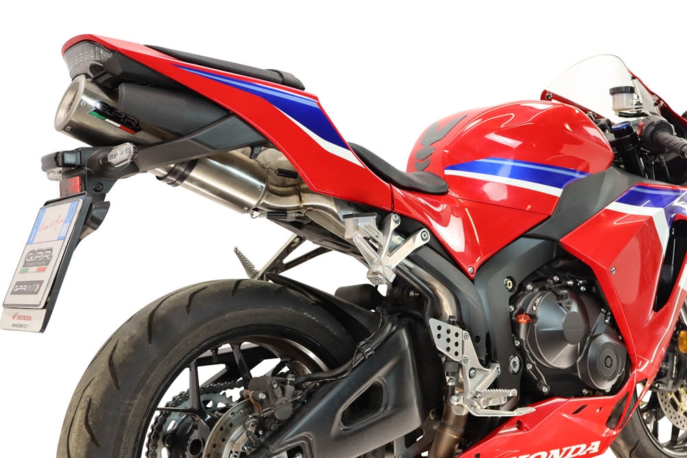 GPR pot echappement compatible avec Honda Cbr 600 Rr 2024-2026, M3 Titanium Natural, Pot échappement racing, avec les tuyaux de liaison, article sans homologation 