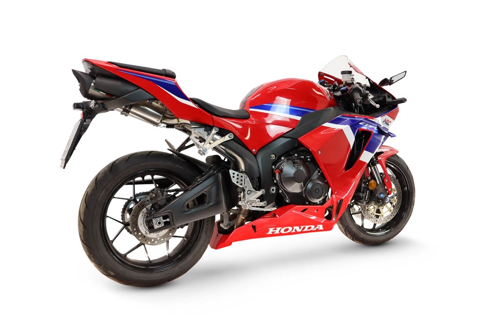 GPR pot echappement compatible avec Honda Cbr 600 Rr 2024-2026, Tiburon Titanium, Pot d'échappement complet racing, compris de collecteur et db killer amovible, sans homologation 