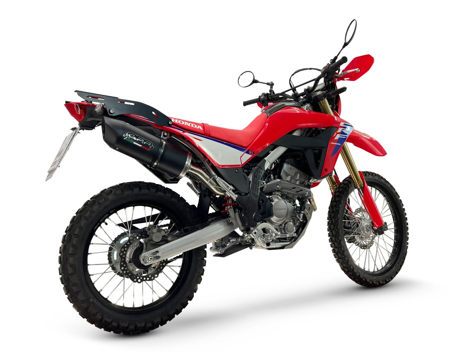 GPR pot echappement compatible avec Honda Crf 300 L - Rally 2025-2026, Furore Nero, Pot echappement racing,silencieux avec db killer et des tuyaux de liaison sans homologation 