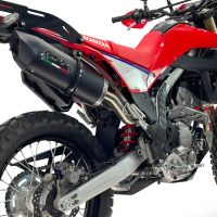 GPR pot echappement compatible avec Honda Crf 300 L - Rally 2025-2026, Furore Nero, Pot echappement racing,silencieux avec db killer et des tuyaux de liaison sans homologation 