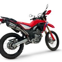 GPR pot echappement compatible avec Honda Crf 300 L - Rally 2025-2026, New Grand Prix Evo Titanium, Pot echappement racing,silencieux avec db killer et des tuyaux de liaison sans homologation 