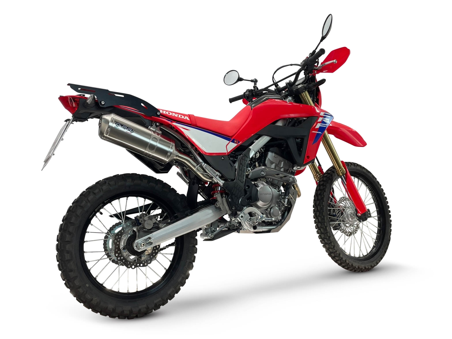 GPR pot echappement compatible avec Honda Crf 300 L - Rally 2025-2026, Satinox, Échappement légal, homologué,silencieux avec catalyseur, db killer amovible et tuyau de liaison spécifique 