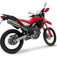 GPR pot echappement compatible avec Honda Crf 300 L - Rally 2025-2026, Satinox, Échappement légal, homologué,silencieux avec catalyseur, db killer amovible et tuyau de liaison spécifique 