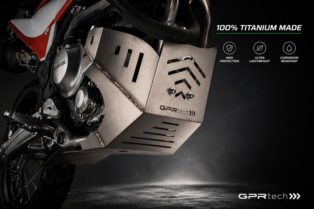 GPR TECH compatible with  Honda Crf 300 L / Rally 2025/2026 e5 plus Sabot moteur en titane 