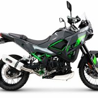 GPR pot echappement compatible avec Kawasaki KLE 500 2026-2027, Albus Ceramic, Échappement légal, homologué,silencieux avec db killer amovible et tuyau de liaison spécifique 