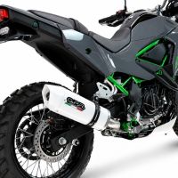 GPR pot echappement compatible avec Kawasaki KLE 500 2026-2027, Albus Ceramic, Échappement légal, homologué,silencieux avec db killer amovible et tuyau de liaison spécifique 