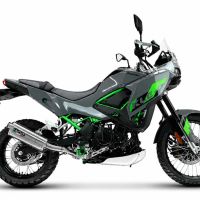 GPR pot echappement compatible avec Kawasaki KLE 500 2026-2027, Dune Triovale Titanio, Échappement légal, homologué,silencieux avec db killer amovible et tuyau de liaison spécifique 