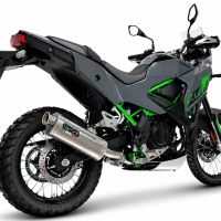 GPR pot echappement compatible avec Kawasaki KLE 500 2026-2027, Dune Triovale Titanio, Échappement légal, homologué,silencieux avec db killer amovible et tuyau de liaison spécifique 