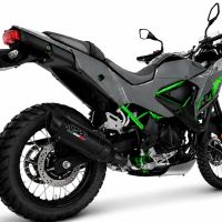 GPR pot echappement compatible avec Kawasaki KLE 500 2026-2027, Furore-X Titanio Nero, Échappement légal, homologué,silencieux avec db killer amovible et tuyau de liaison spécifique 