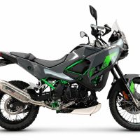 GPR pot echappement compatible avec Kawasaki KLE 500 2026-2027, Furore-X Acciaio Inox, Échappement légal, homologué,silencieux avec db killer amovible et tuyau de liaison spécifique 