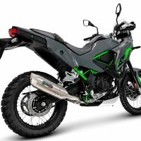 GPR pot echappement compatible avec Kawasaki KLE 500 2026-2027, Furore-X Acciaio Inox, Échappement légal, homologué,silencieux avec db killer amovible et tuyau de liaison spécifique 