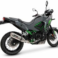 GPR pot echappement compatible avec Kawasaki KLE 500 2026-2027, PENTA ADVENTURE FULL TITANIUM, Échappement légal, homologué,silencieux avec db killer amovible et tuyau de liaison spécifique 