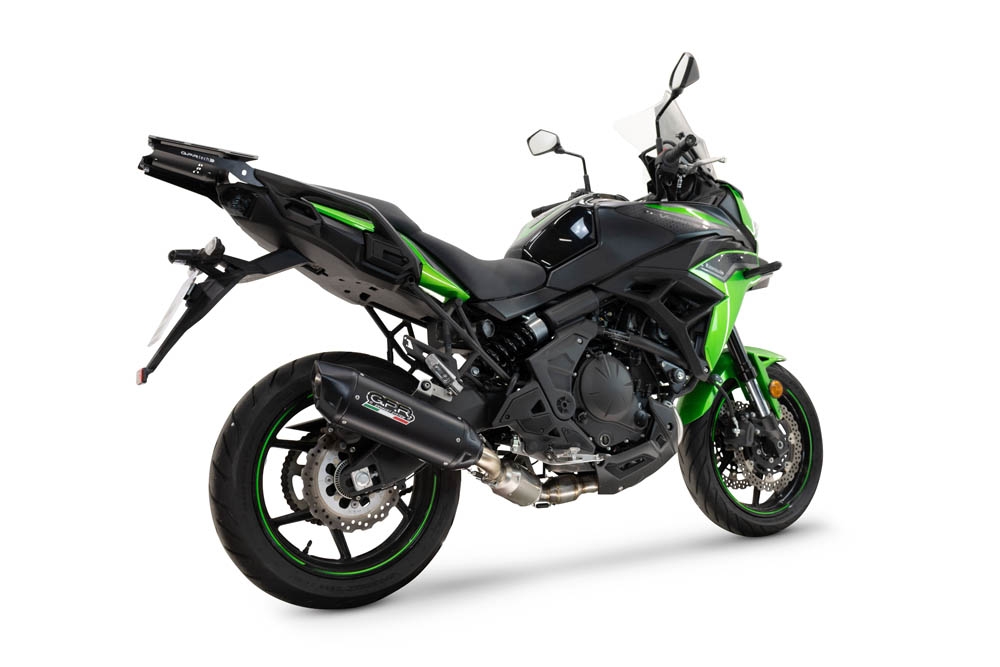 GPR exhaust compatible with  Kawasaki Versys 650 2023-2025, Furore-X Titanio Nero, Full system including silencer approved for noise,db killer and catalyst, EPA-compliant compliant for inspection 