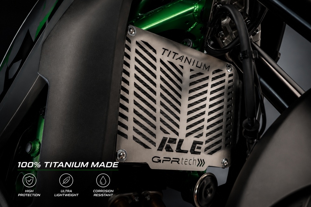 GPR TECH compatible with  Kawasaki KLE 500 2026/2027 e5 plus GPR TECH Titanium radiator guard  