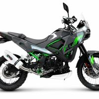 GPR pot echappement compatible avec Kawasaki KLE 500 2026-2027, Albus Ceramic, Échappement légal, homologué,silencieux avec db killer amovible et tuyau de liaison spécifique 