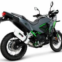 GPR pot echappement compatible avec Kawasaki KLE 500 2026-2027, Albus Ceramic, Échappement légal, homologué,silencieux avec db killer amovible et tuyau de liaison spécifique 