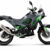 GPR pot echappement compatible avec Kawasaki KLE 500 2026-2027, Furore-X Acciaio Inox, Échappement légal, homologué,silencieux avec db killer amovible et tuyau de liaison spécifique 