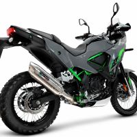 GPR pot echappement compatible avec Kawasaki KLE 500 2026-2027, Furore-X Acciaio Inox, Échappement légal, homologué,silencieux avec db killer amovible et tuyau de liaison spécifique 