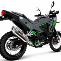 GPR pot echappement compatible avec Kawasaki KLE 500 2026-2027, Furore-X Acciaio Inox, Échappement légal, homologué,silencieux avec db killer amovible et tuyau de liaison spécifique 