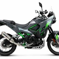 GPR pot echappement compatible avec Kawasaki KLE 500 2026-2027, PENTA ADVENTURE FULL TITANIUM, Échappement légal, homologué,silencieux avec db killer amovible et tuyau de liaison spécifique 