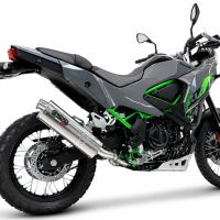 GPR pot echappement compatible avec Kawasaki KLE 500 2026-2027, Trioval, Échappement légal, homologué,silencieux avec db killer amovible et tuyau de liaison spécifique 