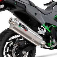 GPR pot echappement compatible avec Kawasaki KLE 500 2026-2027, Trioval, Échappement légal, homologué,silencieux avec db killer amovible et tuyau de liaison spécifique 