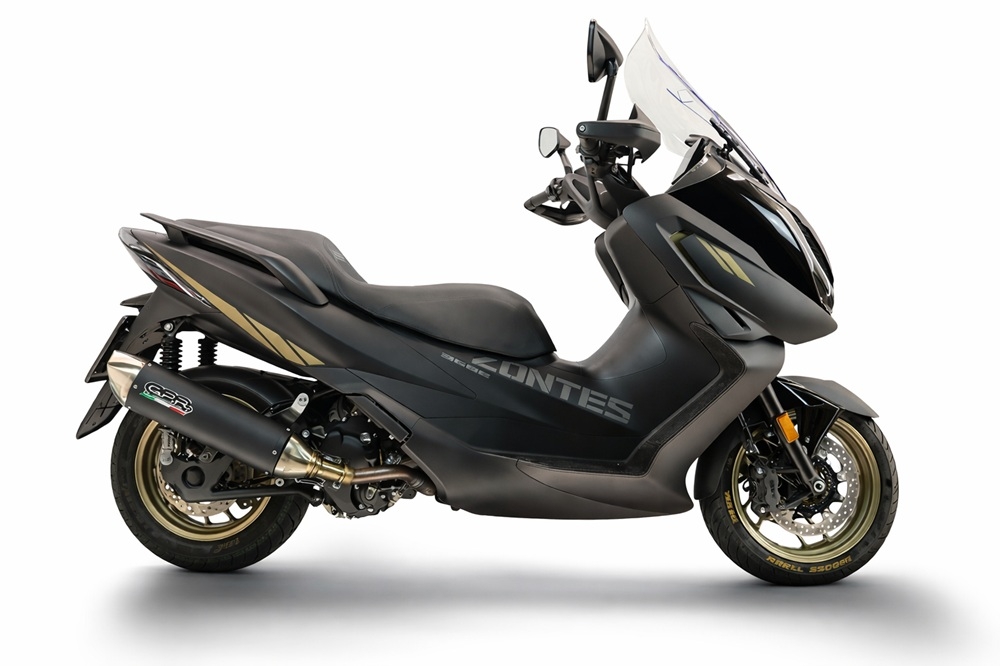 GPR pot echappement compatible avec Zontes 365E 2024-2026, Furore-X Scooter, Pot Echappement homologué pour les marchés non européens 