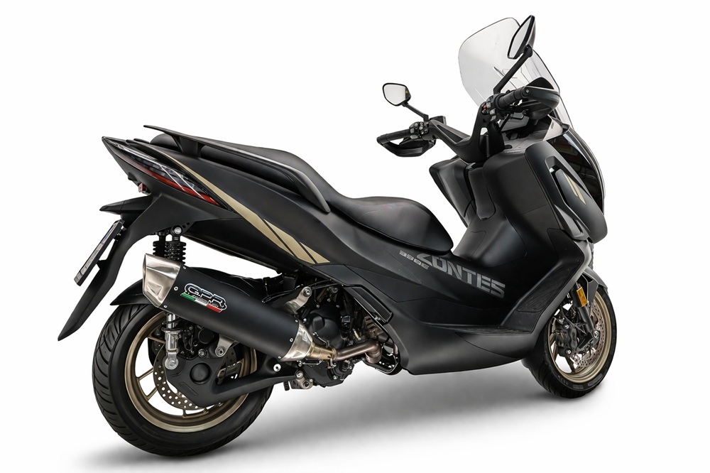 GPR pot echappement compatible avec Zontes 365E 2024-2026, Furore-X Scooter, Pot Echappement homologué pour les marchés non européens 