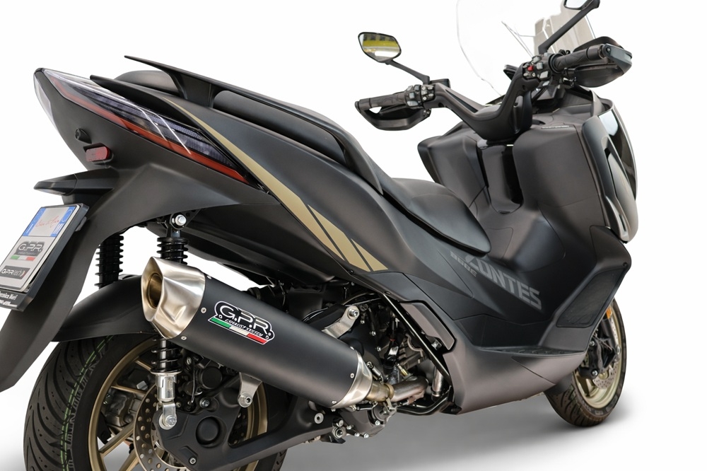 GPR pot echappement compatible avec Zontes 365E 2024-2026, Furore-X Scooter, Pot Echappement homologué pour les marchés non européens 