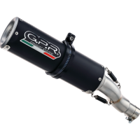 Pot echappement compatible avec Yamaha Mt-09 2021-2024, M3 Black Titanium, Pot échappement complet, non légal pour les pays de l'UE, avec db killer amovible 