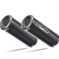 Pot echappement compatible avec Ducati Monster 696 2008-2014, M3 Poppy , Paire de pot d'échappement homologuées, livrées avec db killer amovible et raccords spécifiques 