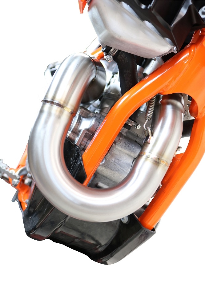 GPR exhaust compatible with  Gas Gas EC 500 F 2024-2025, Pentacross Inox, Full system exhaust, including removable db killer/spark arrestor 