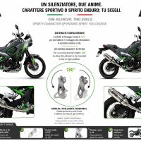 GPR pot echappement compatible avec Kawasaki KLE 500 2026-2027, Albus Ceramic, Échappement légal, homologué,silencieux avec db killer amovible et tuyau de liaison spécifique 