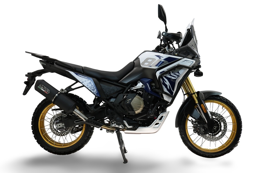 GPR pot echappement compatible avec  Voge DS 800 Rally 2025-2026, Ghisa , Échappement légal, homologué,silencieux avec db killer amovible et tuyau de liaison spécifique 