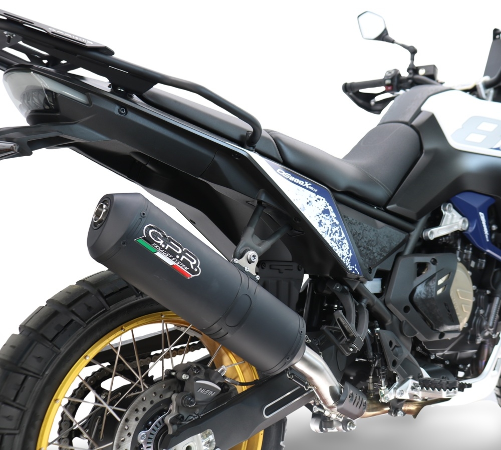 GPR pot echappement compatible avec  Voge DS 800 Rally 2025-2026, Ghisa , Échappement légal, homologué,silencieux avec db killer amovible et tuyau de liaison spécifique 