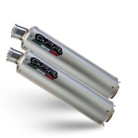 GPR pot echappement compatible avec  Yamaha MT-01 2005-2011, Inox Tondo, Paire de pot d'échappement homologuées, livrées avec db killer amovible et raccords spécifiques 