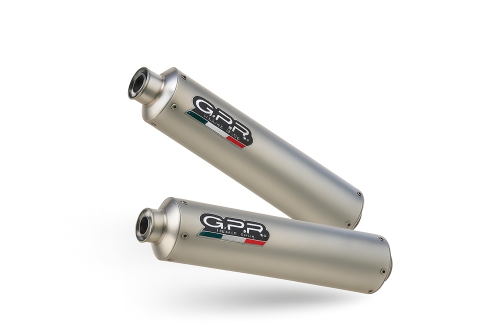 GPR exhaust compatible with Ducati Monster S4R  2003-2007, Titanium Tondo, Mid-full system exhaust including dual silencers, with removable db killer 