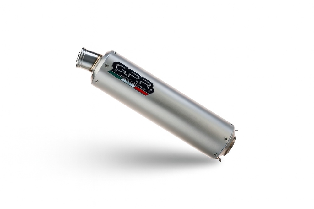 GPR exhaust compatible with Hyosung Comet 250 GT - R 2001-2014, Inox Tondo, Bolt-on silencer including removable db killer, EPA-compliant 