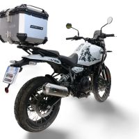 Top case GPR TECH compatible with  Royal Enfield Himalayan 450 2024/2025 e5 Plus GPR TECH Top case in aluminum, silver color with specific plate included Capacity 35 LT.