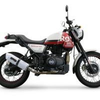 GPR pot echappement compatible avec  Royal Enfield Scram 411 2022-2024, Albus Evo4, Pot Échappement slip-on homologué, légal, avec db killer amovible, tuyau de liaison et catalyseur 