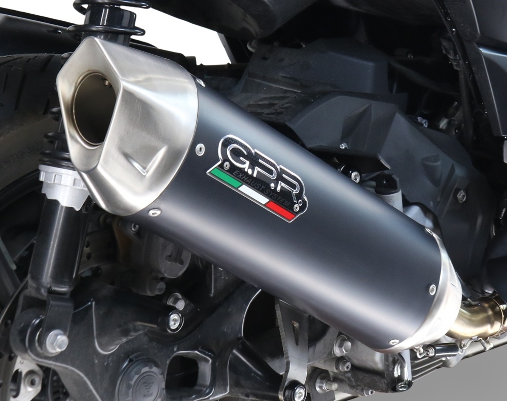 GPR exhaust compatible with  Suzuki Sixteen 150 2007-2014, Furore-X Scooter, Slip-on exhaust including removable db killer and link pipe, not EPA-compliant 