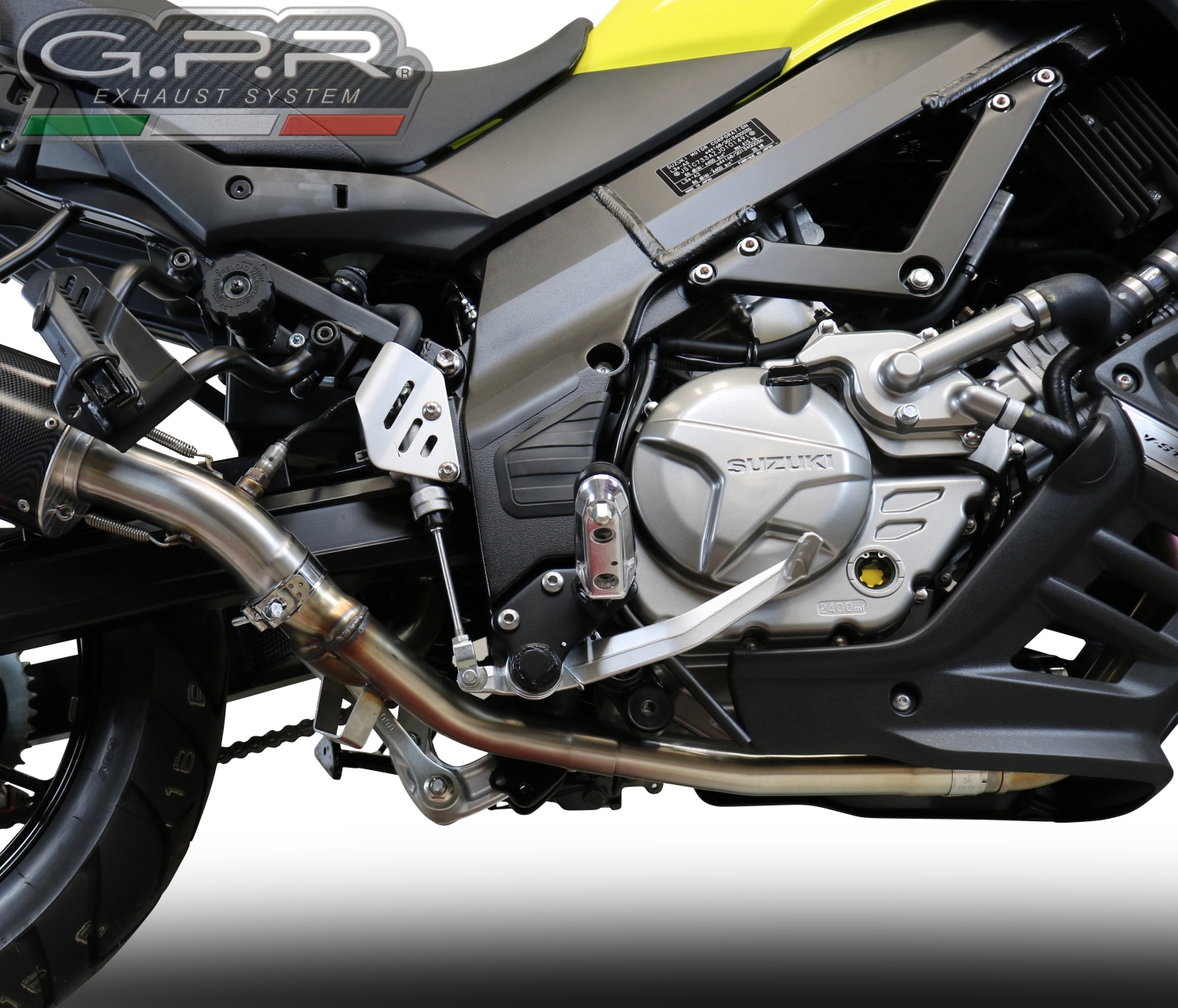 Pot echappement compatible avec Suzuki V-Strom DL650 2017-2020, Furore Evo4 Nero, Système demi complet homologué,pas légal pour les marchés européens, y compris db killer amovible 