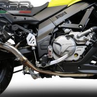Pot echappement compatible avec Suzuki V-Strom DL650 2017-2020, Furore Evo4 Nero, Système demi complet homologué,pas légal pour les marchés européens, y compris db killer amovible 
