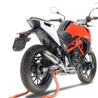 GPR exhaust compatible with Swm Motorcycles Hoku 125 2022-2024, Deeptone Inox, Slip-on exhaust including removable db killer and link pipe, EPA-compliant 