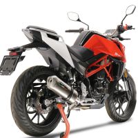 GPR exhaust compatible with Swm Motorcycles Hoku 125 2022-2024, Satinox , Slip-on exhaust including removable db killer and link pipe, EPA-compliant 