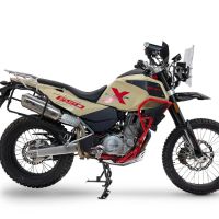 GPR exhaust compatible with Swm Motorcycles Superdual 600 T 2023-2024, Satinox , Dual slip-on including removable db killers and link pipes, EPA-compliant 