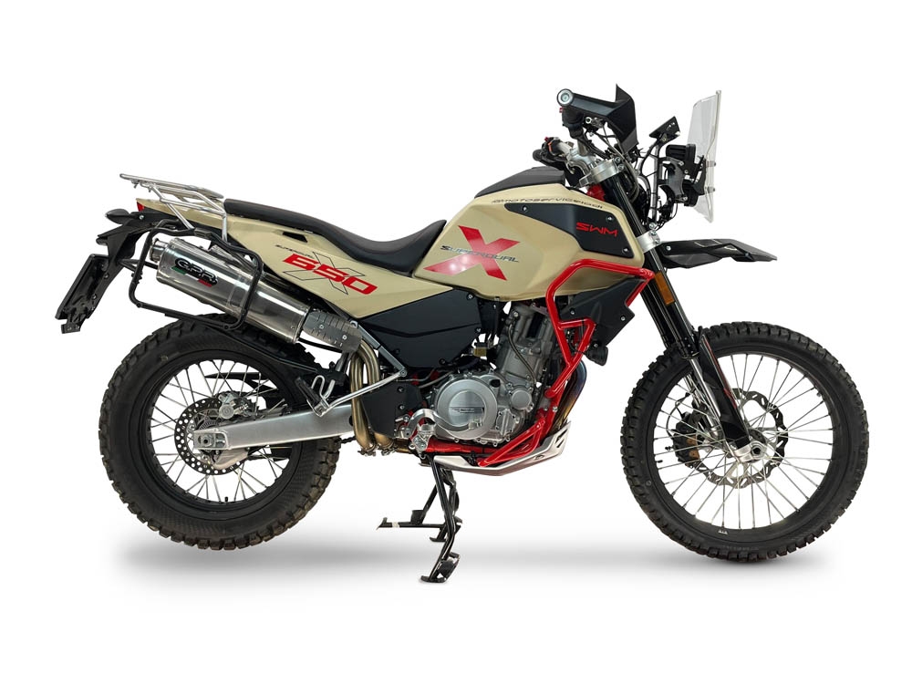 GPR exhaust compatible with Swm Motorcycles Superdual 650 X 2025-2026, Trioval, Dual slip-on including removable db killers and link pipes, EPA-compliant 